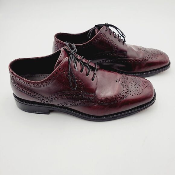 Vtg COLE HAAN Preston Brown Leather Classic Wingtip Oxford Dress Casual Shoes 8M main image 10